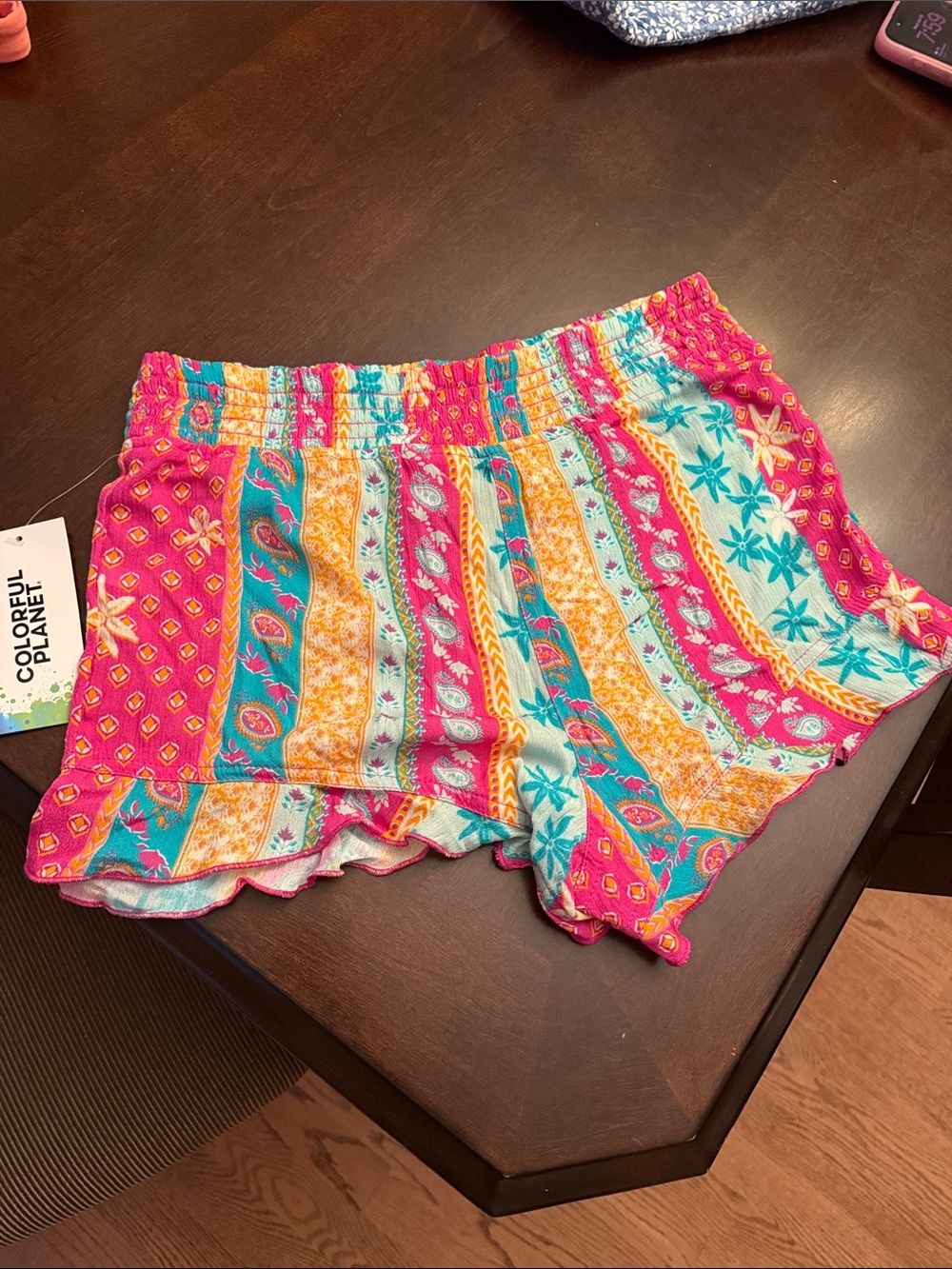 Urban Outfitters Pink Floral Print Flowy Shorts